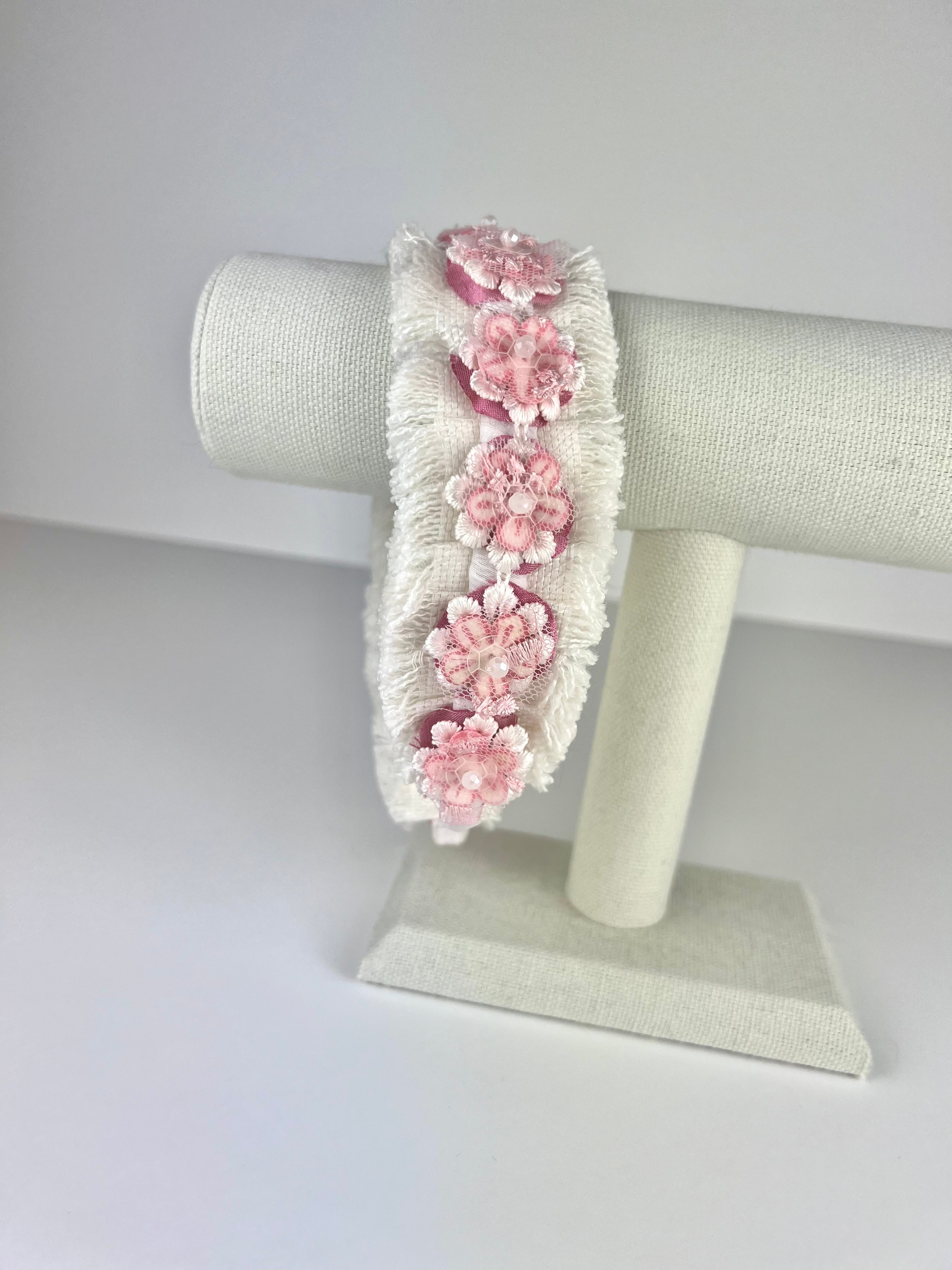 Pink Flower Headband