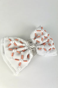 Pink and White Bow