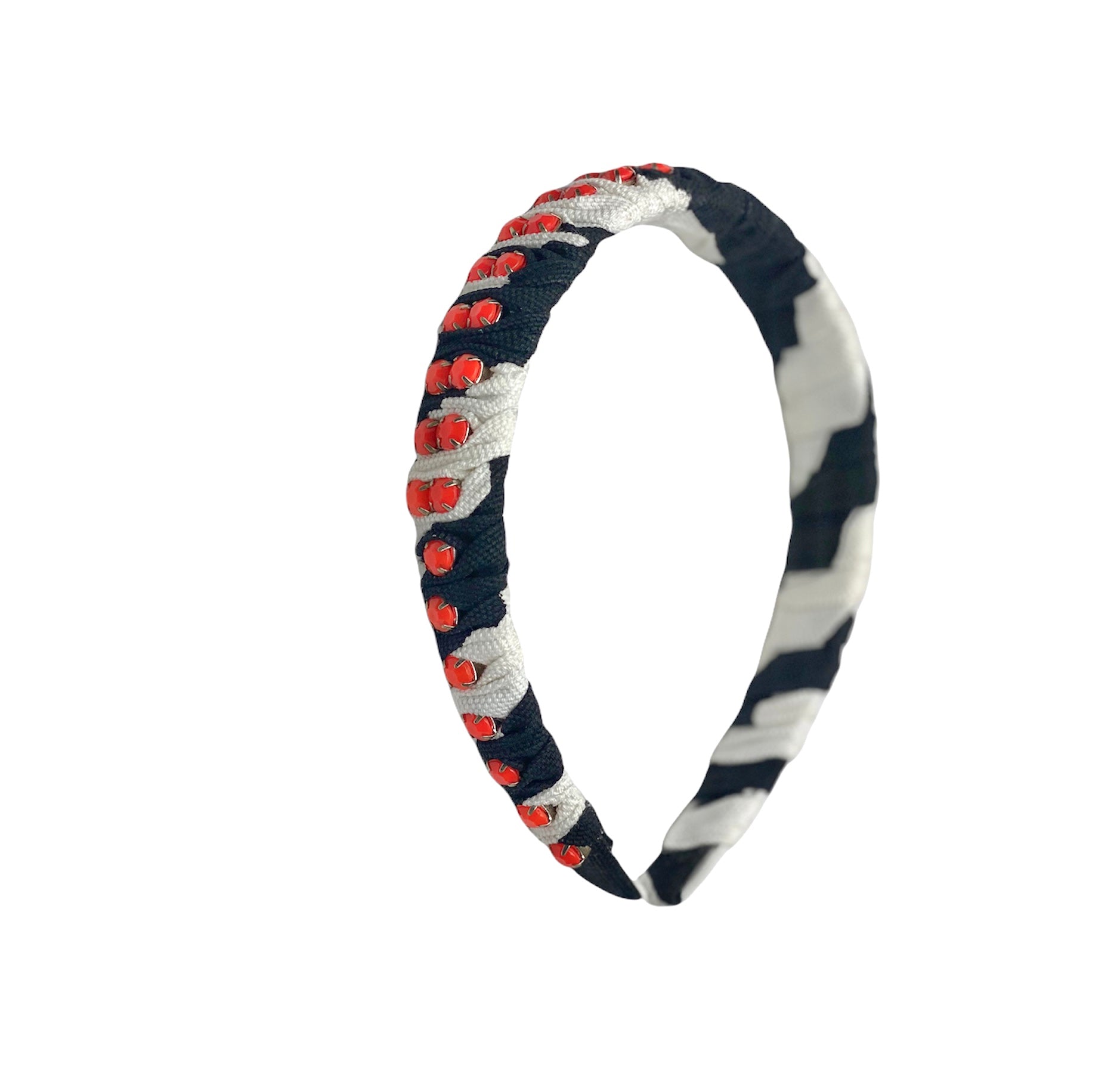 Black and white but red