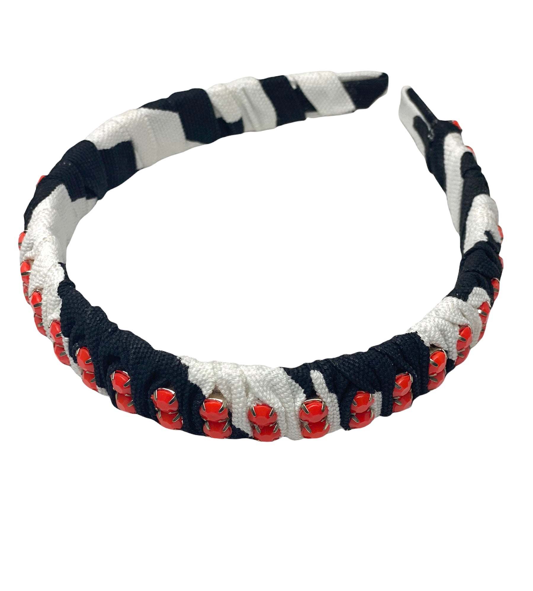 Black and white but red